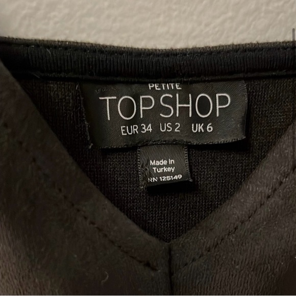 Topshop Black Fringe Crop Top - Picture 3 of 3